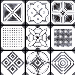 200x200 wall tiles decor black and white IJ20INTEL-Intel UC Tiles