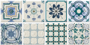 Azulejo Blue ART-10219-HL1 Johnson Tiles